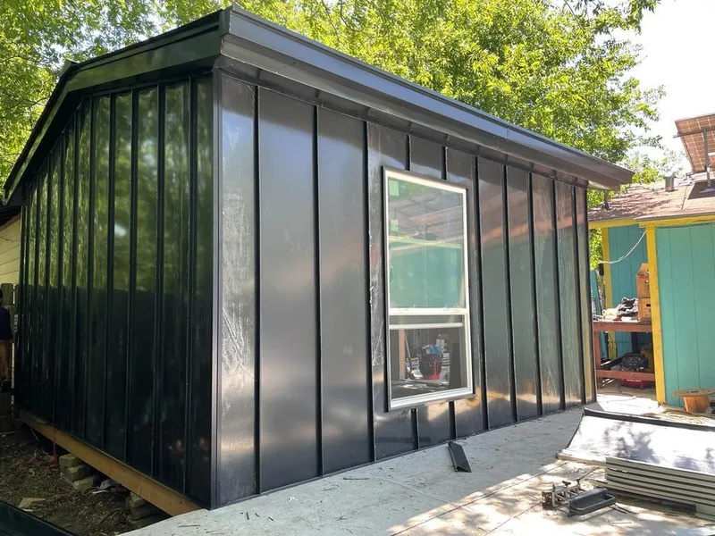 Black standing seam metal wall panels for Metal Roof Installation in Bellingham